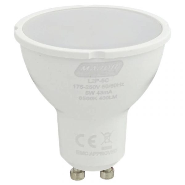 380 Lm/5W Non-Dimmable LED GU10 Lamp