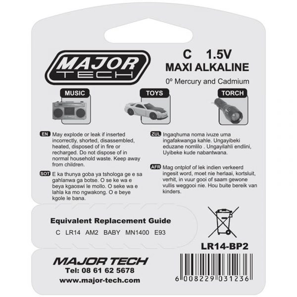 C-Type Maxi Alkaline Batteries