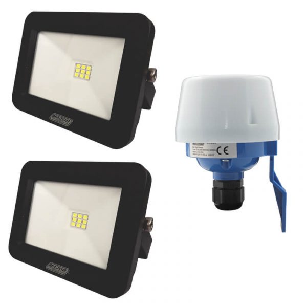 LED Floodlight and Day/Night Sensor Combo